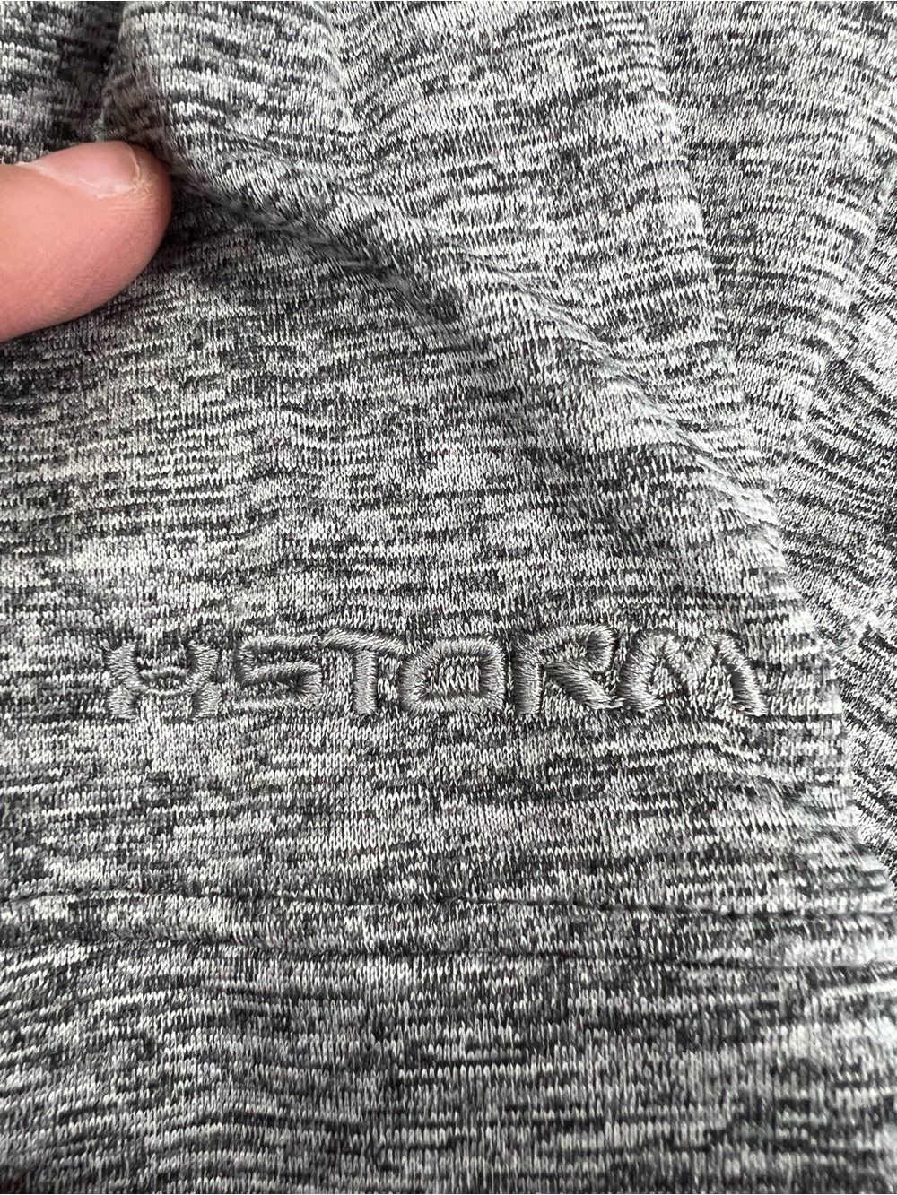 Under Armour Storm Gray Heather Hoodie with Purple Logo and Lined Hood Women XL - Picture 2 of 9